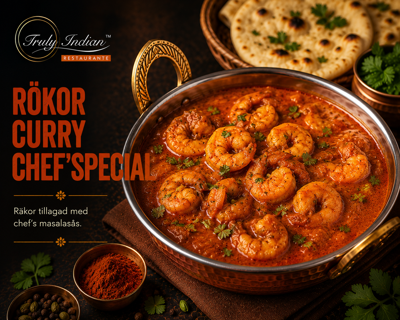 Truly Indian Räkor Curry Chef'Special
